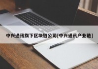 中兴通讯旗下区块链公司[中兴通讯产业链]